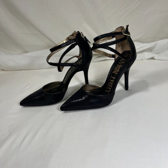 Sam & Libby Strappy Stilettos - Size 7.5 - New Without Tags - Picture 3 of 8
